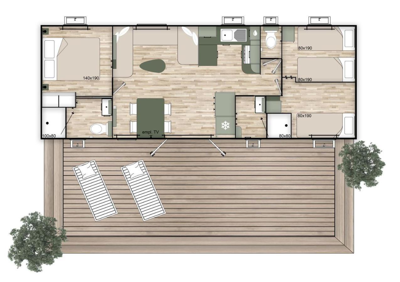 Les Dunes 5 Etoiles Mbh 6Pers 1 Suite Parentale 2 Chbs Et 2 Sdb 2 Wc Clim 42M2 Torreilles Exterior foto